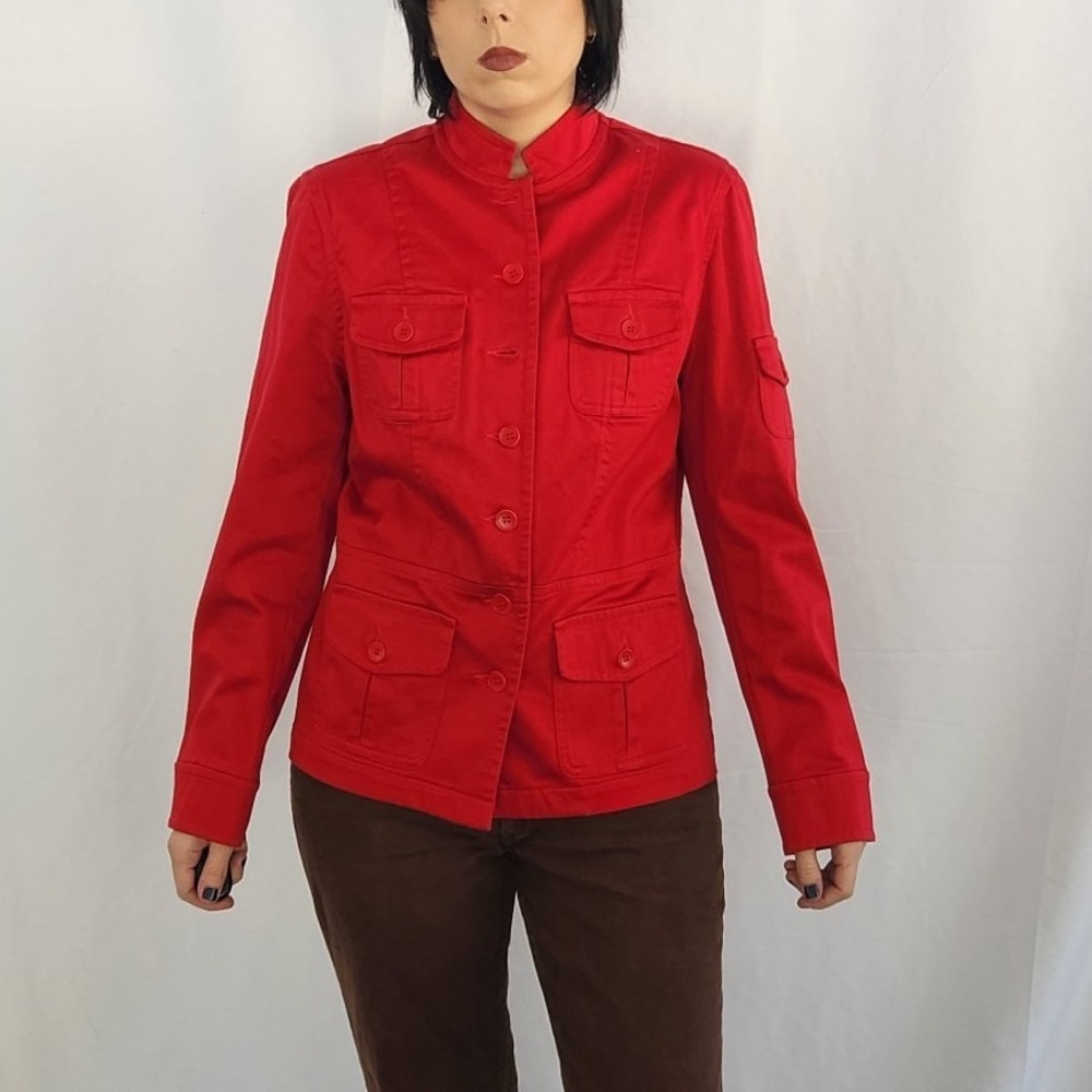 Jones New York Red Cotton Jacket